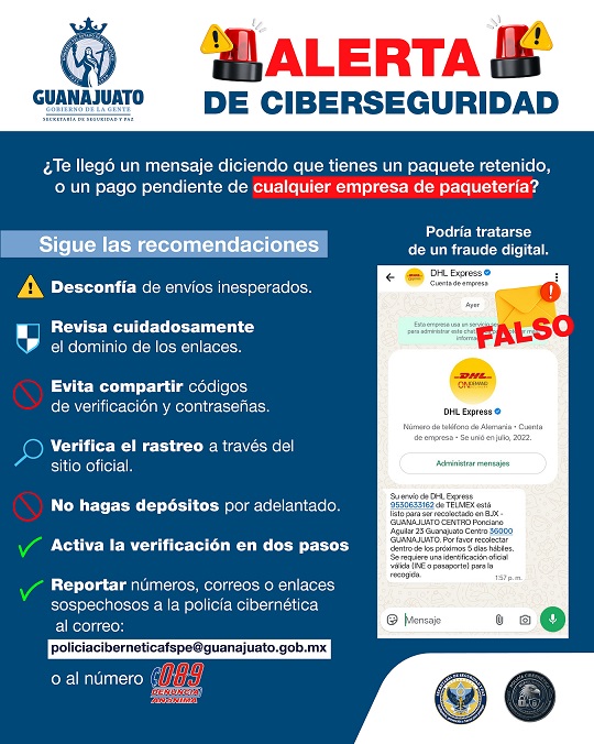 Cuidado: alertan por mensajes falsos de DHL y SAT en Guanajuato; buscan ...