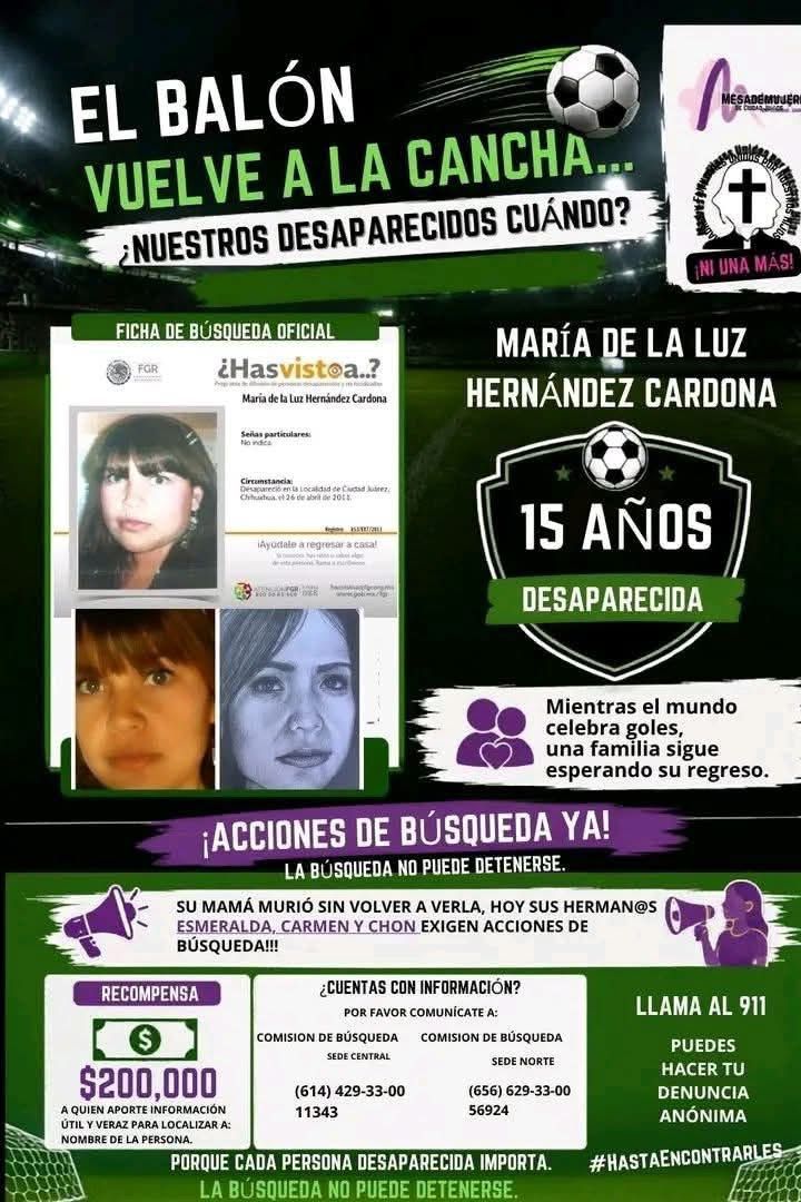 Ya tiene 15 años desaparecida