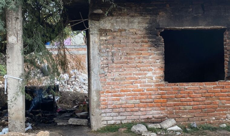 Calcinado en un baldío en Celaya
