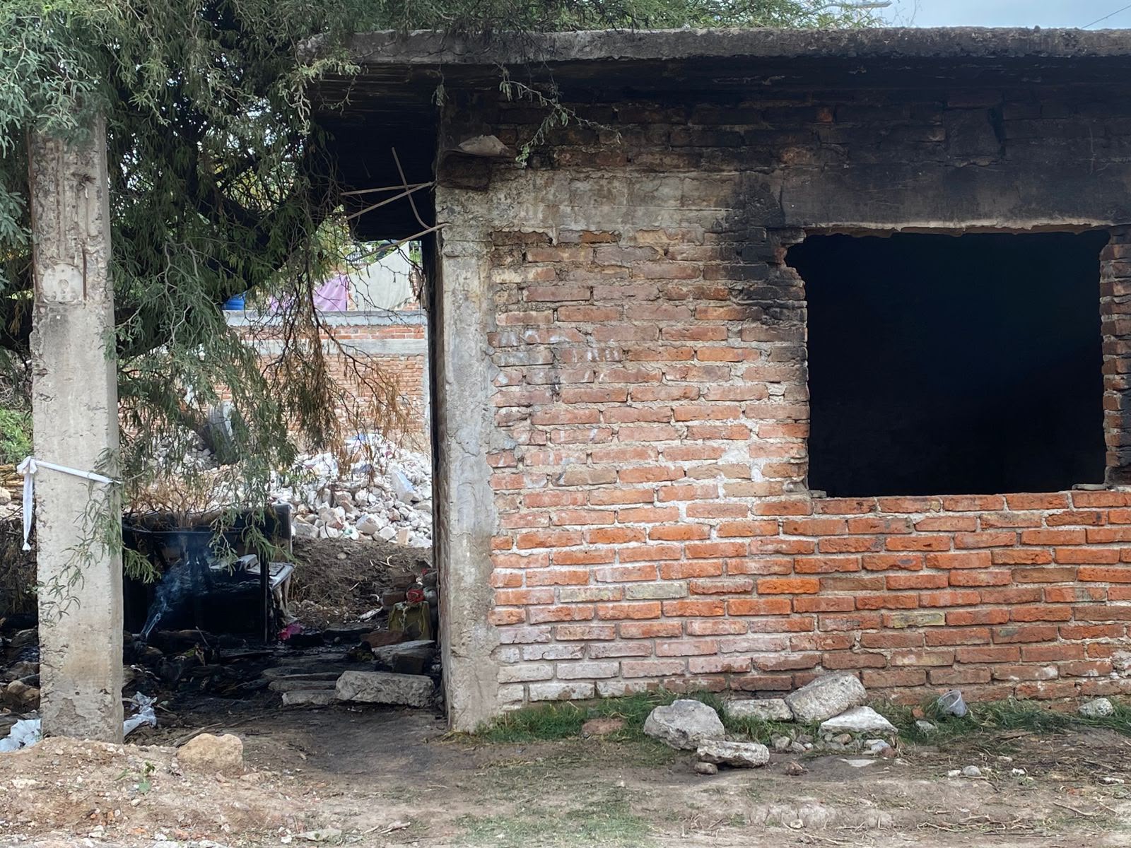 Calcinado en un baldío en Celaya