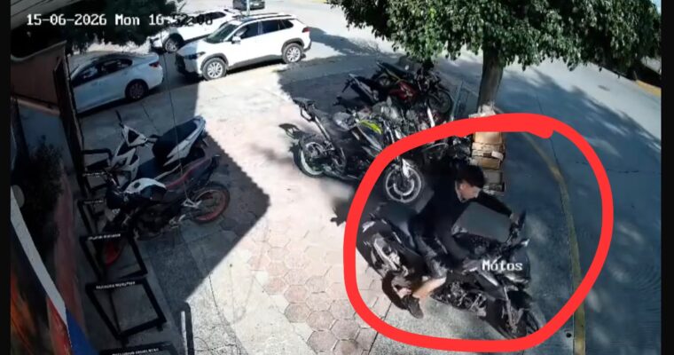 Roba moto en 10 segundos en Silao