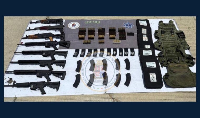 Traían armas largas
