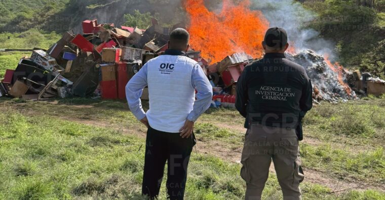 destruyen droga