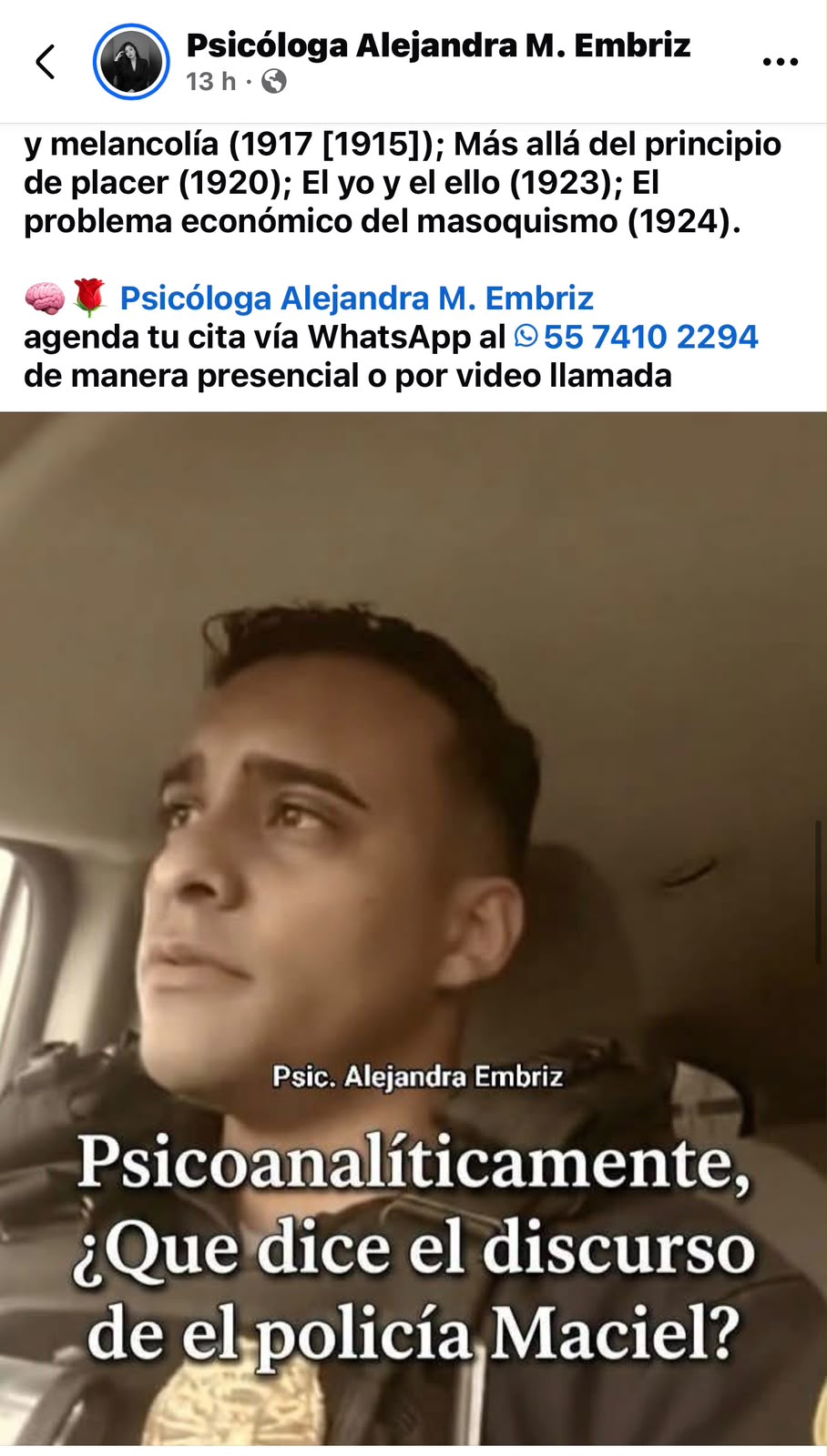 Psicólogos hacen publicidad con caso de policía leonés