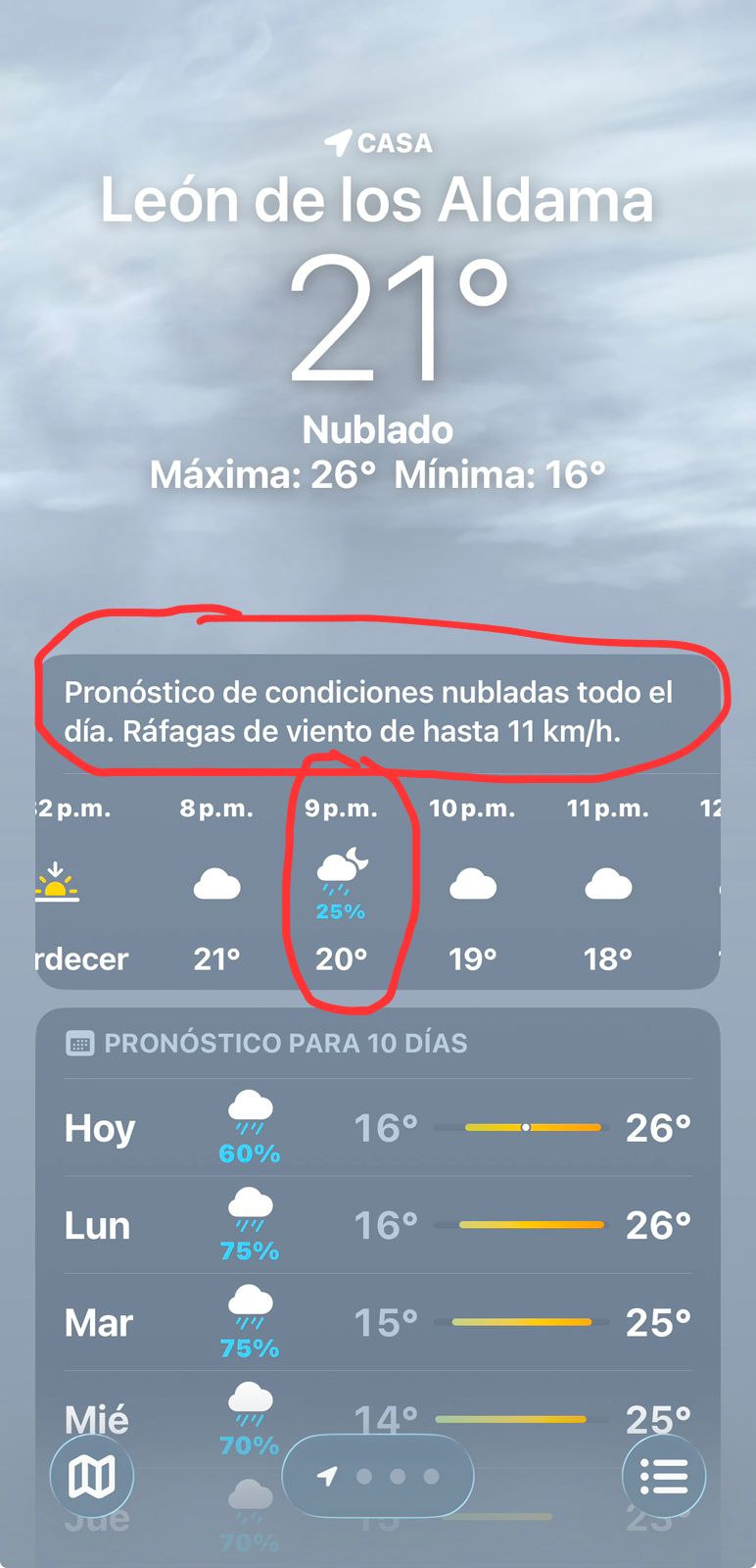 En León poca lluvia
