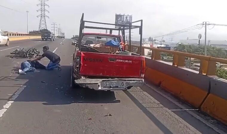 Accidente de motociclista en León
