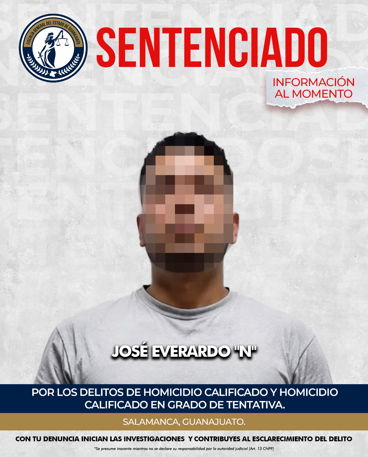 Sentenciado a 22 años de cárcel