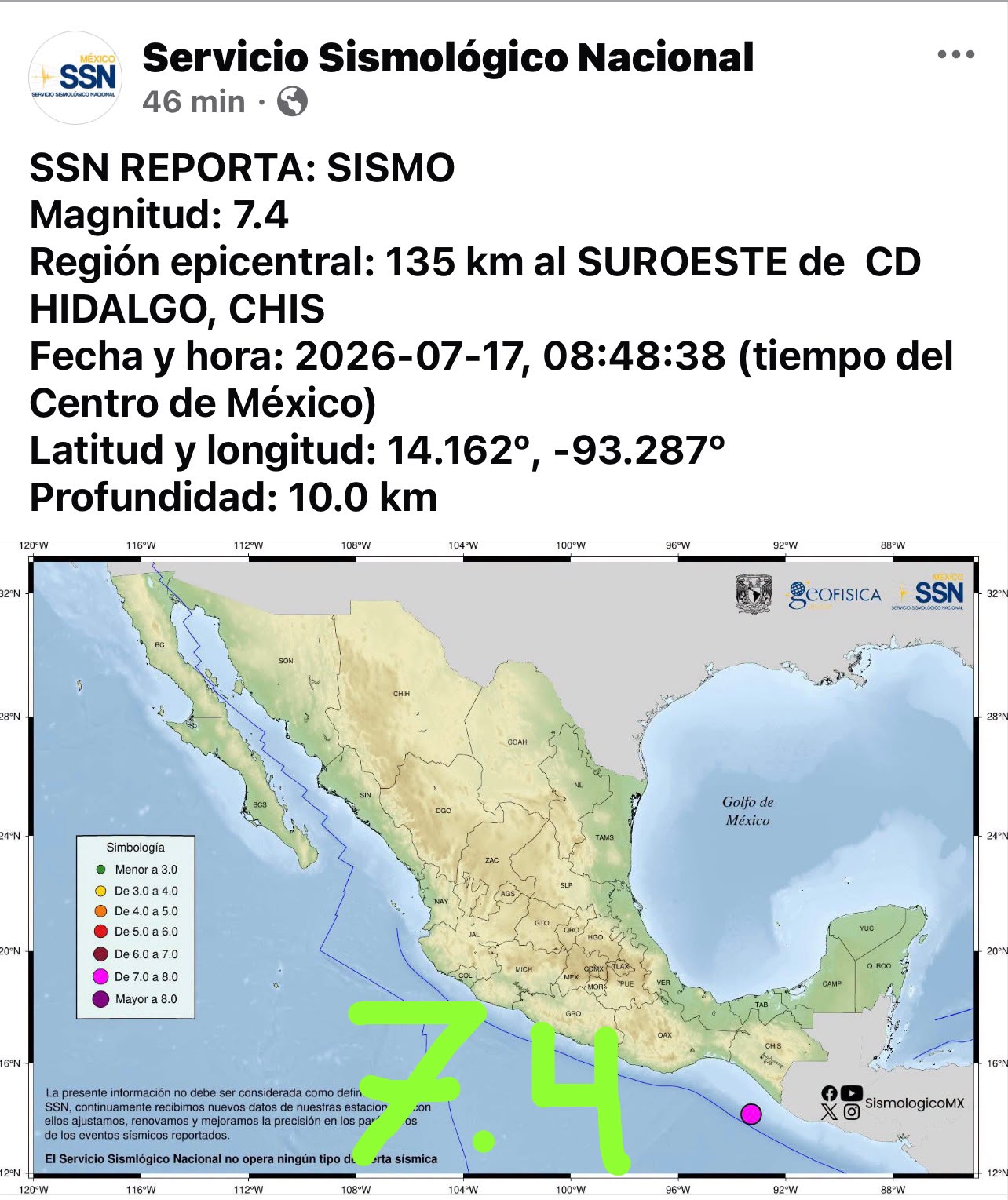 sismo en chiapas