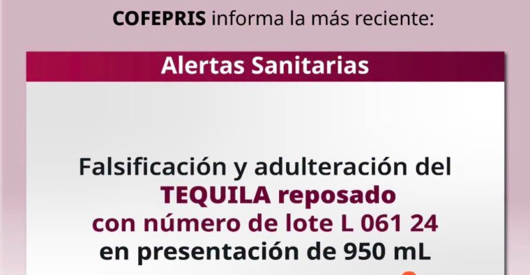 identifican lote y marca de tequila adulterado