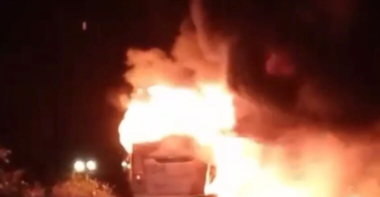 Incendio de camión