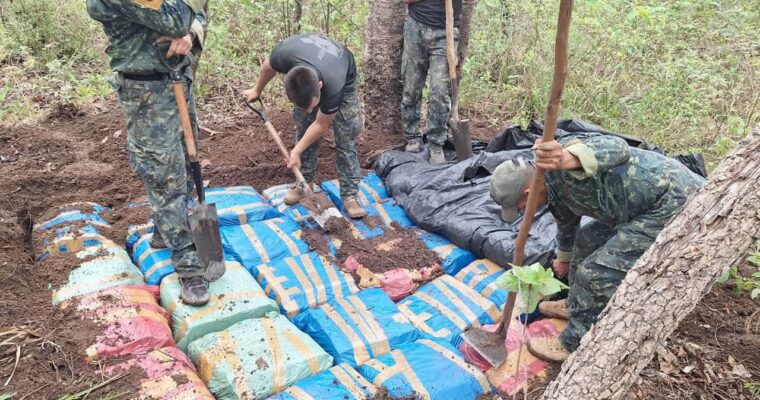 Entierran droga en Paraguay
