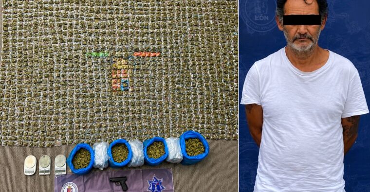 Traía casi dos mil envoltorios con marihuana.