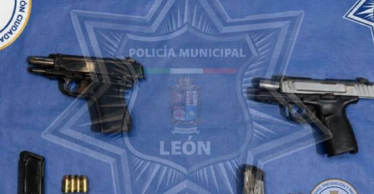 Originarios de Silao, detenidos en León armados