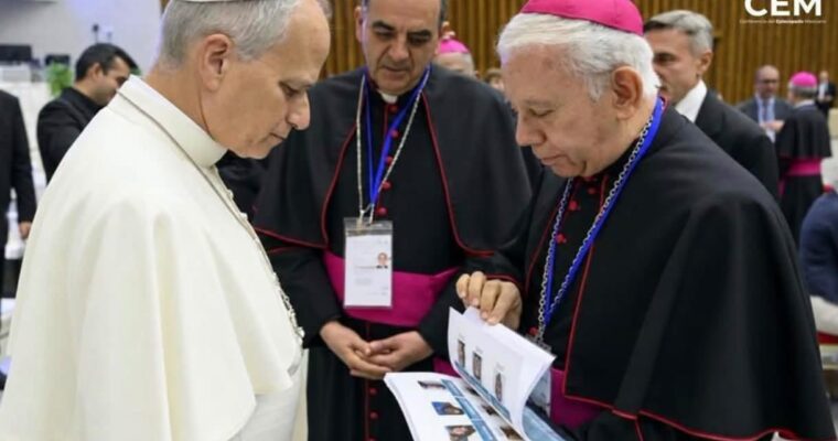 Papa León recibe libro de desaparecidos